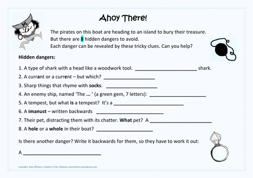 Ahoy there! Pirate Lit. Quiz