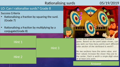 Rationalising surds GCSE