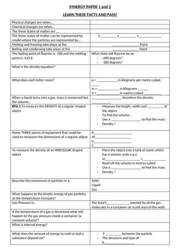 Synergy AQA Science GCSE Paper 1 and 2 Ultimate Revision