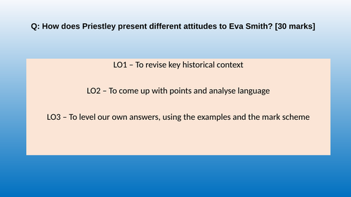 'An Inspector Calls' Attitudes to Eva Smith revision (whole lesson)
