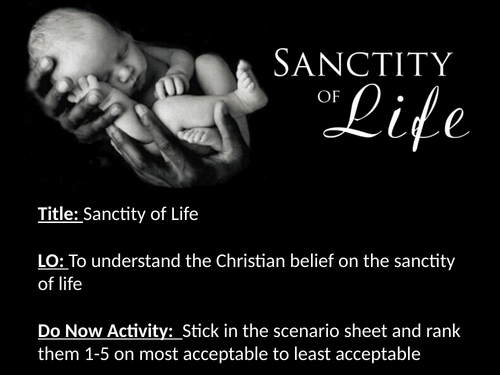 Sanctity of Life