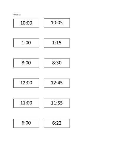 Digital time intervals