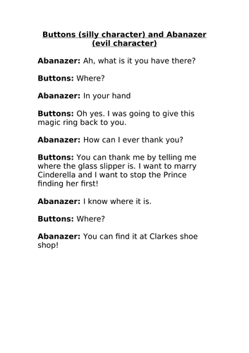 Pantomime Script Extracts