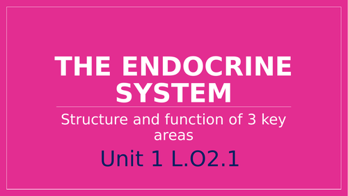 WJEC Medical Science Unit 1 LO2 - ENDOCRINE SYSTEM