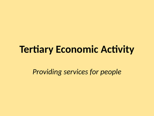 Tertiary economic activity