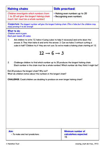 doubling and halving problem solving year 3