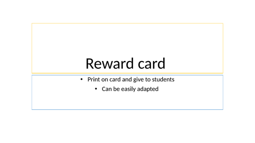 REWARD  LOYALTY CARD