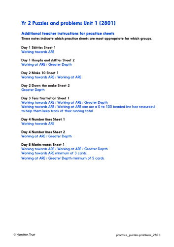 Maths Games Practice Worksheets Answers Year 2 Teaching Resources