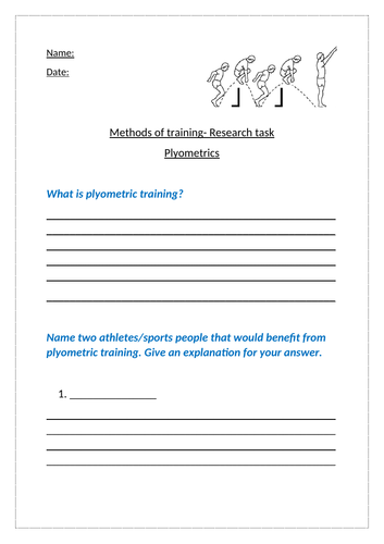 Plyometrics research task