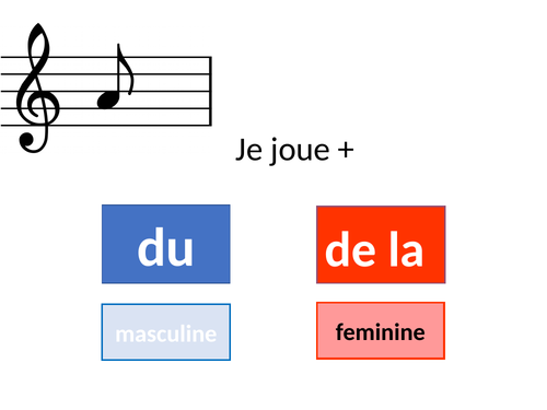jouer du / de la + instrument