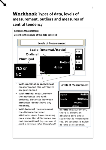 Research Methods Workbook: Central Tendency and Types of Data in Psychology