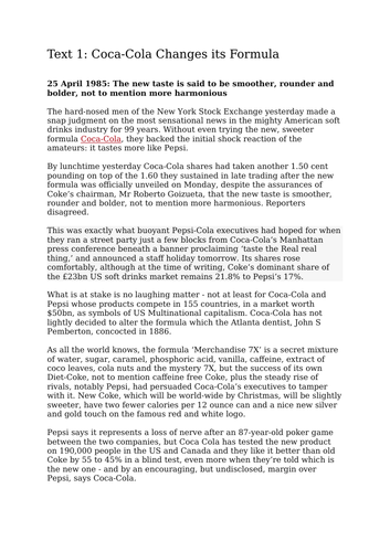 Edexcel English Language Paper 2 Section A Revision