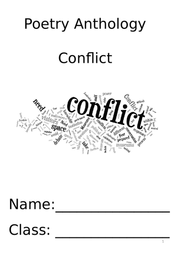 OCR Power and Conflict Poetry- differentiated anthology with activities