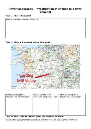 Carding Mill Valley - Full pack of resources for GCSE fieldwork