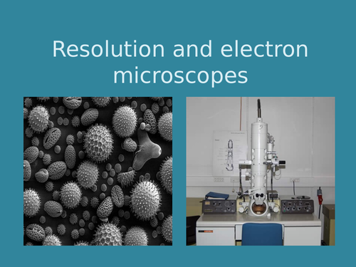 Resolution and electron microscopes