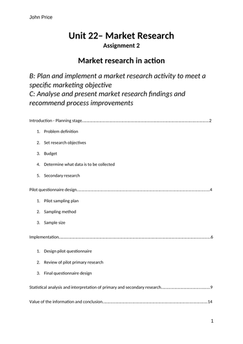 market research assignment