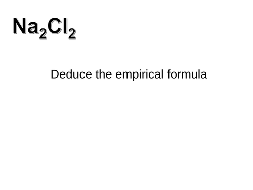 Empirical Formula Random Question Generator