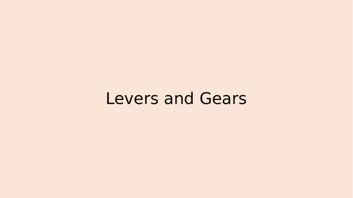 Gears, levers, moments and stability