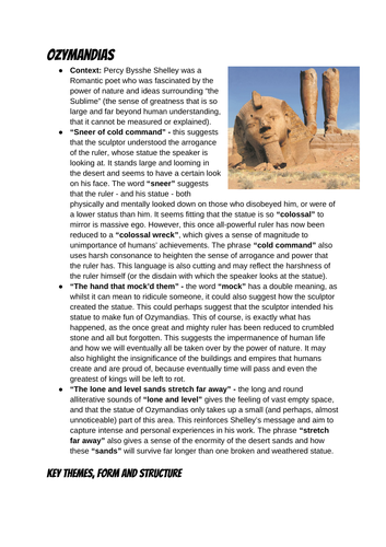 Ozymandias questions and answers pdf picture