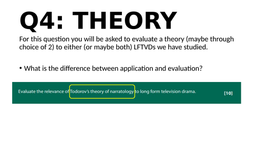 OCR A Level Media: LFTVD Question 4 guide