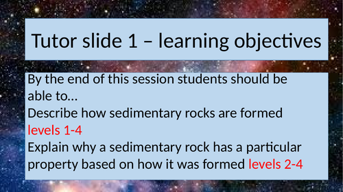 Sedimentary rocks Activate 1 lesson 7.1.2  KS3 (suitable for non-specialist delivery)
