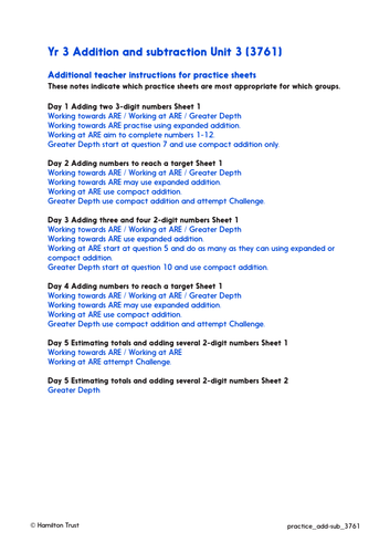 3 digit Expanded And Compact Addition Practice Worksheets Answers 