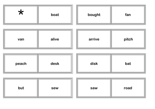 Minimal pairs dominoes