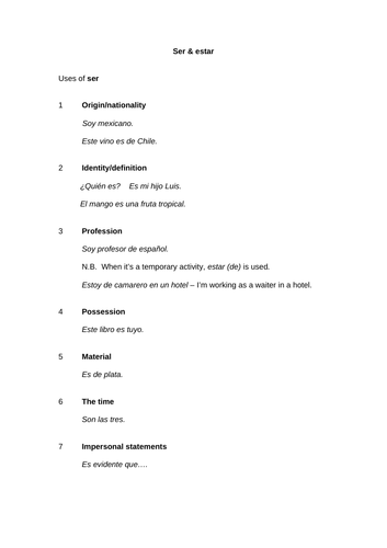 Ser & Estar