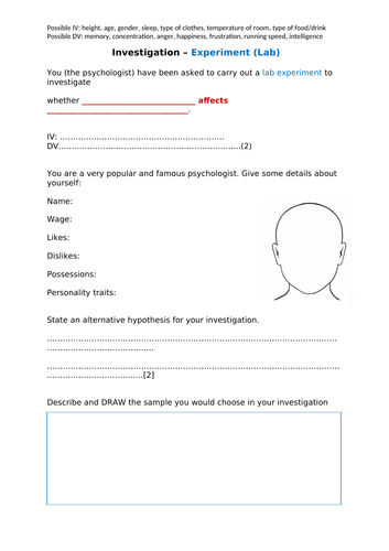GCSE Psychology - Lab Experiments OCR