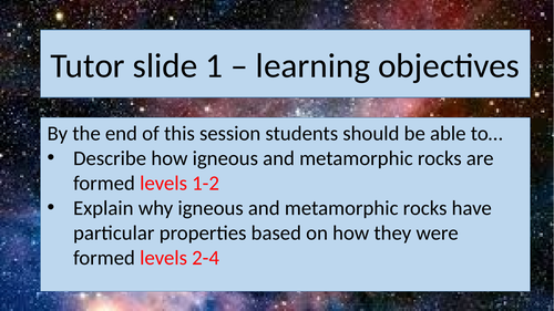 Activate 1 Earth: Igneous and metamorphic rock lesson 7.1.3  KS3 suitable for non-specialists