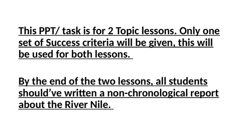 Y5 History- Egyptians- Importance of the River Nile