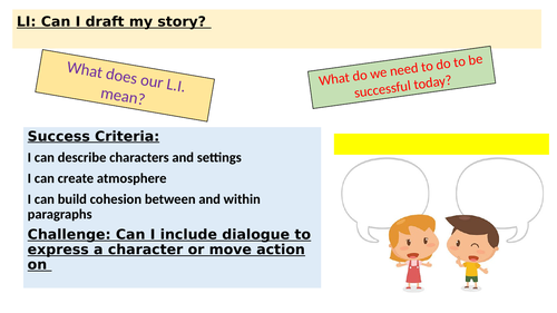 Y5 Narrative modelled example