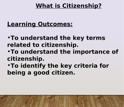 What is Citizenship? Lesson powerpoint | Teaching Resources