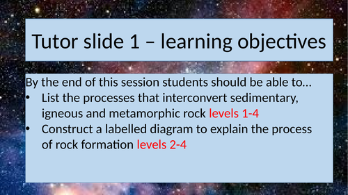 Earth: The rock cycle Activate 1 lesson 7.1.4 - suitable for non specialist delivery