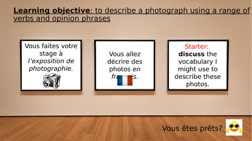 Describe a photo - GCSE speaking practise