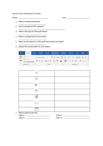 Microsoft Word Test Basic