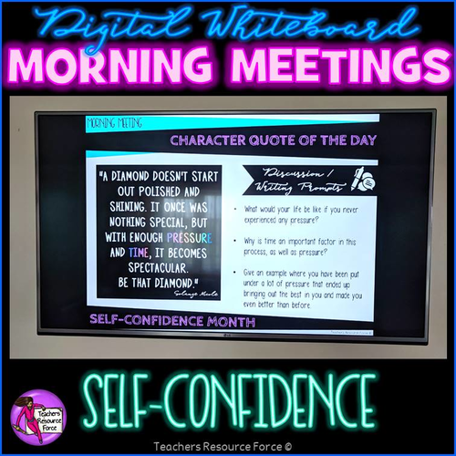 SELF-CONFIDENCE / SELF-ESTEEM Character Education Tutor Time Digital Whiteboard PowerPoint