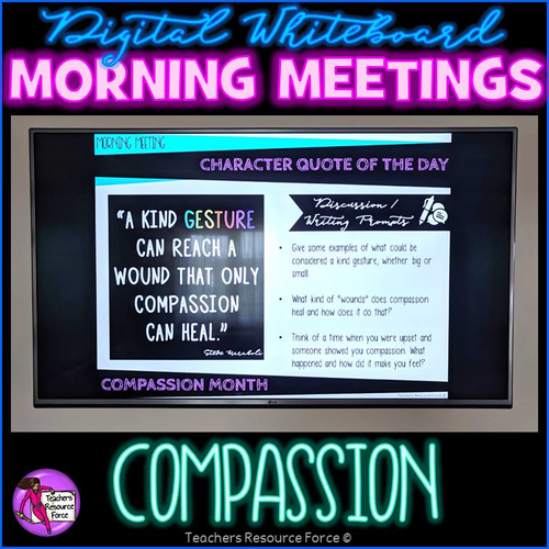 COMPASSION Character Education Tutor Time Digital Whiteboard PowerPoint