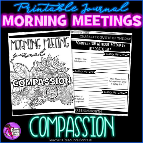 COMPASSION Character Education Tutor Time Printable Journal