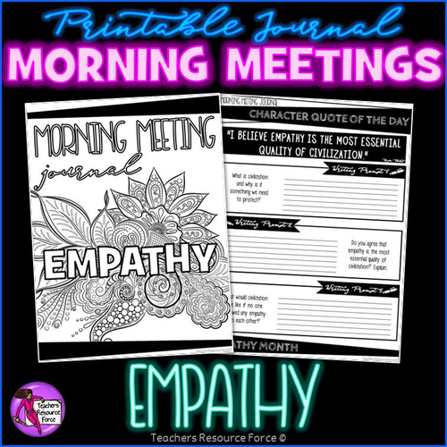 EMPATHY Character Education Tutor Time Printable Journal