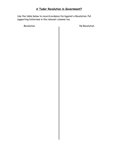 Was there a revolution in government table