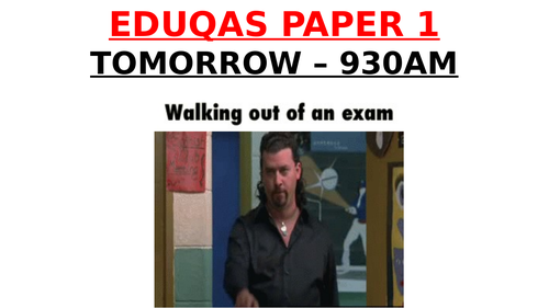 Last Minute Revision PowerPoint Lesson- Paper 1 EDUQAS GCSE English Language