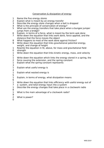 AQA Y10 Book Work Questions