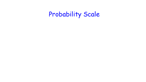 Probability Scale - MATHS RETRIEVAL