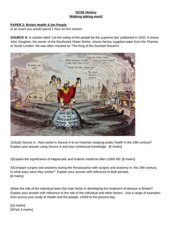 AQA GCSE History - Britain Health & the People Walking Talking Mock