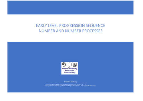 EYFS Early Level Numeracy planing tool