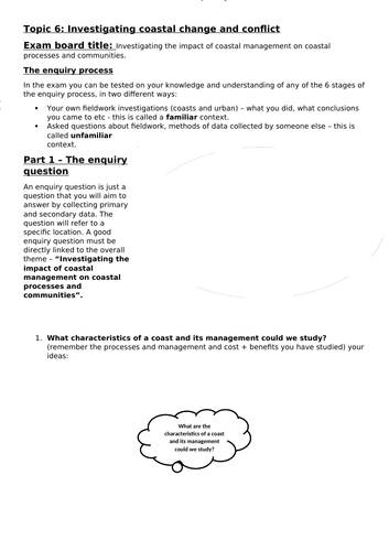 Edexcel B GCSE Geography 9-1 Coastal fieldwork pack