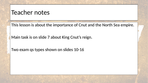 King Cnut/North Sea Empire (AQA GCSE History)