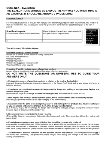 AQA NEA - AO3 Analysing and evaluating