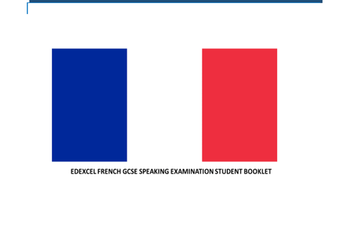 Edexcel French GCSE speaking preparation booklet for students